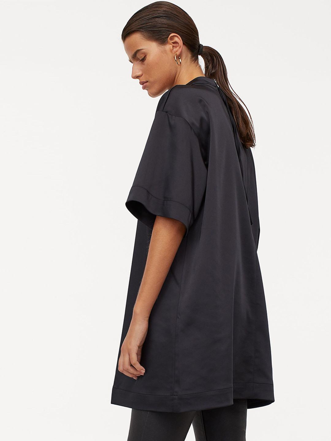 Buy H&M Women Black Solid Oversized Dress Dresses for Women 12716988