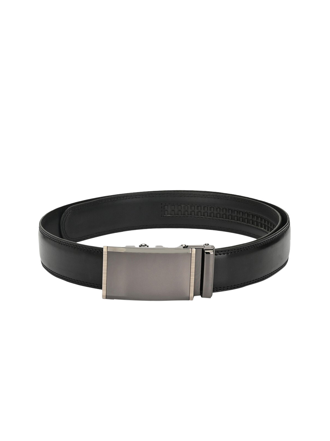 Buy Pacific Gold Men Black Solid Leather Belt Belts for Men 12732042