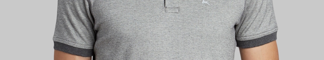 Buy Parx Men Grey Solid Polo Collar T Shirt - Tshirts for Men 12727048 ...