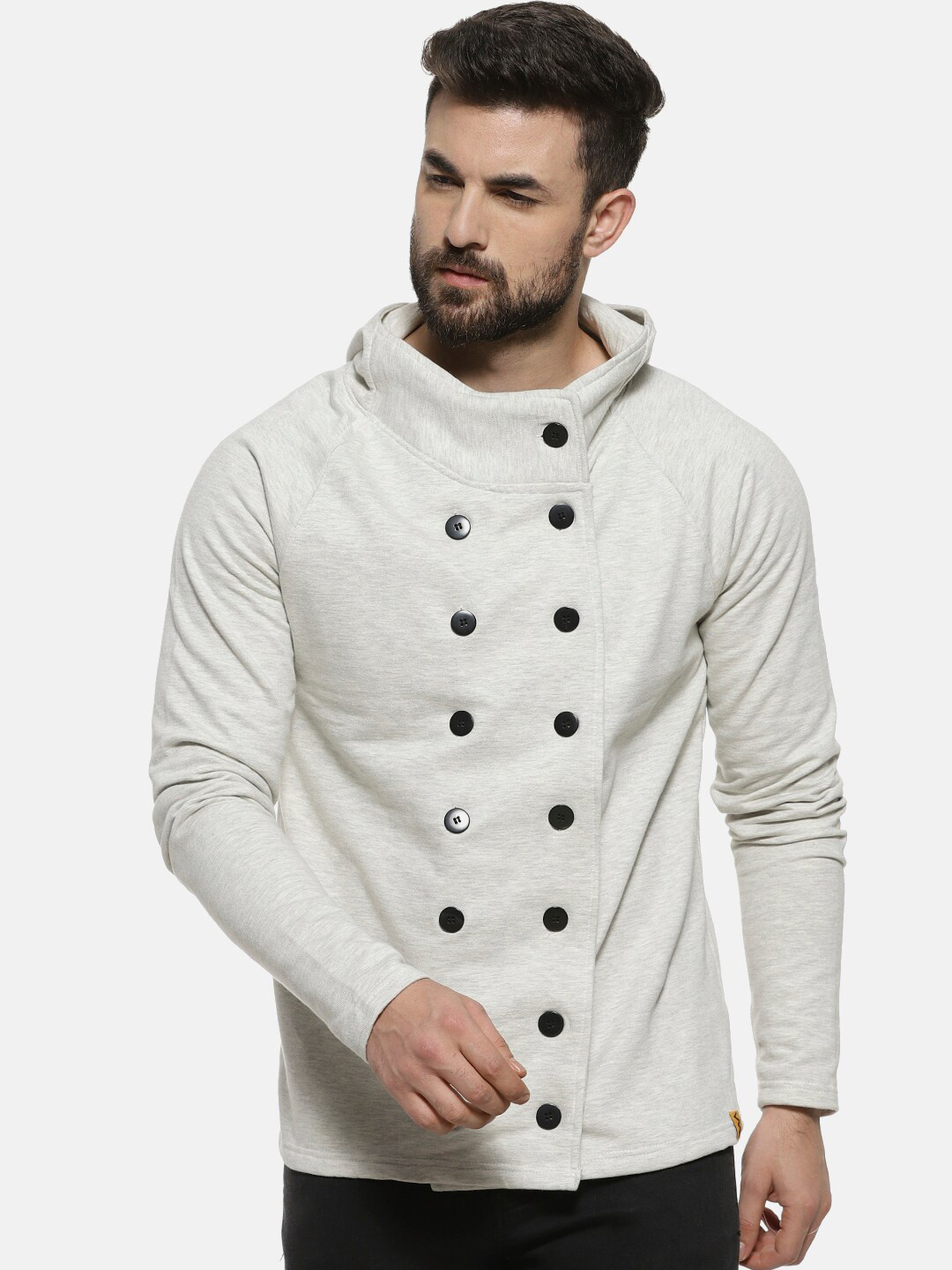 Buy Campus Sutra Men Off White Solid Windcheater And Water Resistant Tailored Jacket - Jackets 