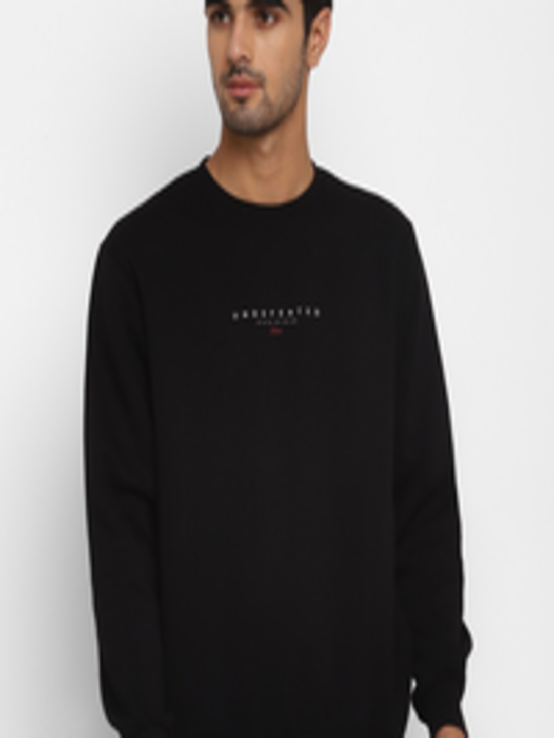Buy Octave Men Black Solid Sweatshirt - Sweatshirts for Men 12747556 ...