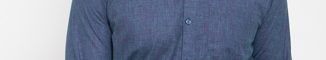 Buy JAINISH Men Blue Smart Regular Fit Solid Formal Shirt - Shirts for ...