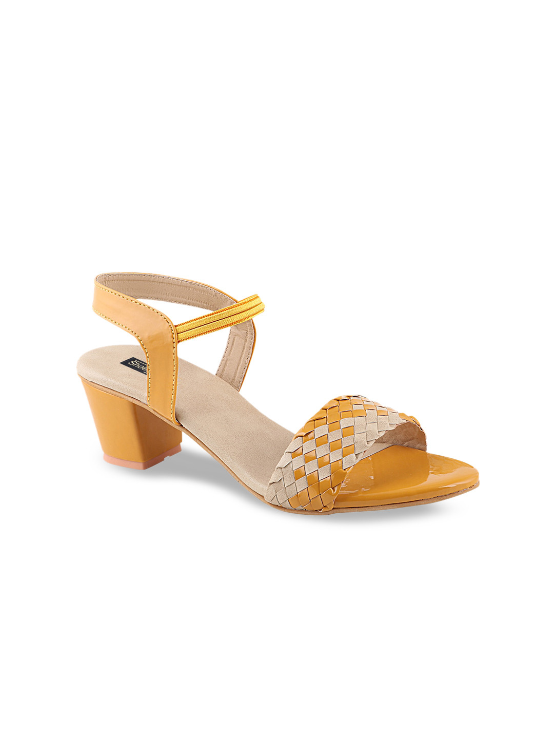 Buy Shoetopia Women Yellow Solid Block Heels - Heels for Women 12755812 | Myntra