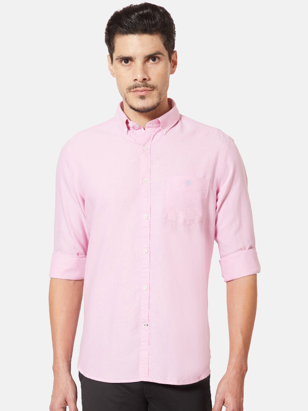 Buy J Hampstead Men Pink Slim Fit Solid Casual Shirt - Shirts for Men ...