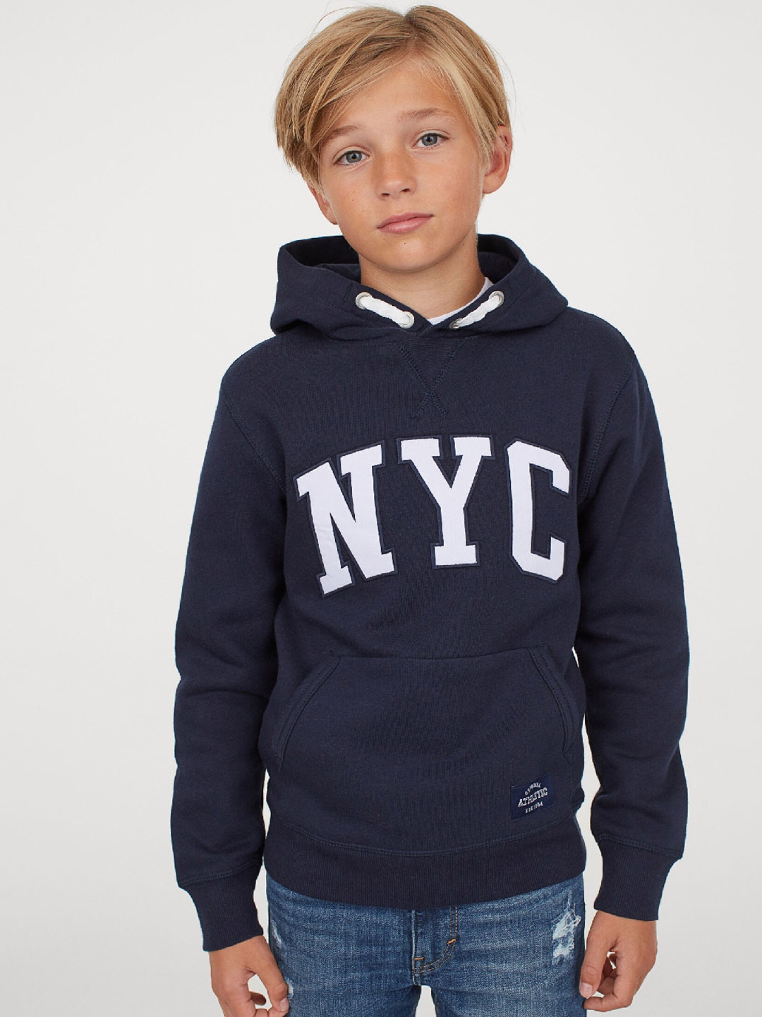 Buy H&M Boys Blue Printed Hoodie - Sweatshirts for Boys 12772778 | Myntra