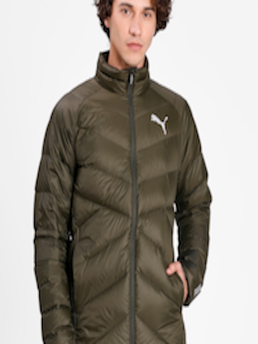 Buy Puma Men Green Solid Puffer Jacket - Jackets for Men 12789516 | Myntra