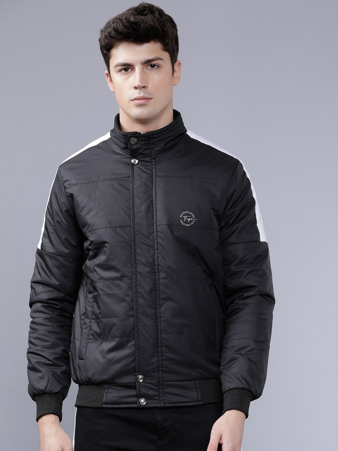 Buy The Indian Garage Co Men Black Solid Lightweight Bomber - Jackets for Men 12790646 | Myntra
