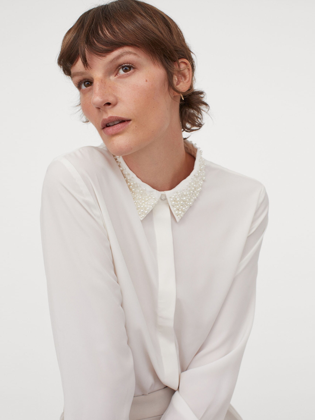 h&m white blouse uk
