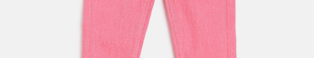 Buy TALES & STORIES Infant Girls Pink Slim Fit Mid Rise Clean Look ...