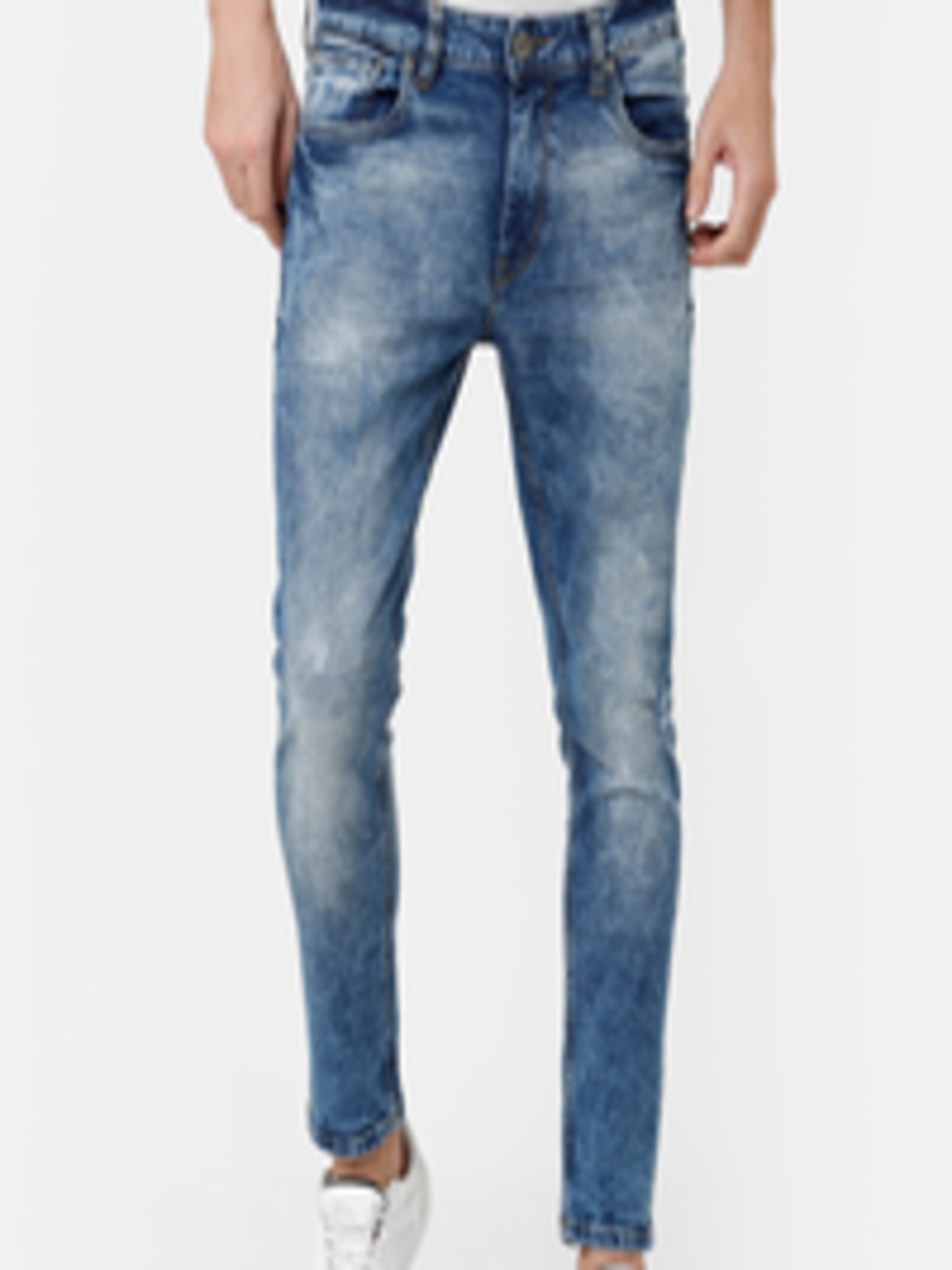 Buy Voi Jeans Men Blue Skinny Fit Mid Rise Clean Look Jeans - Jeans for ...