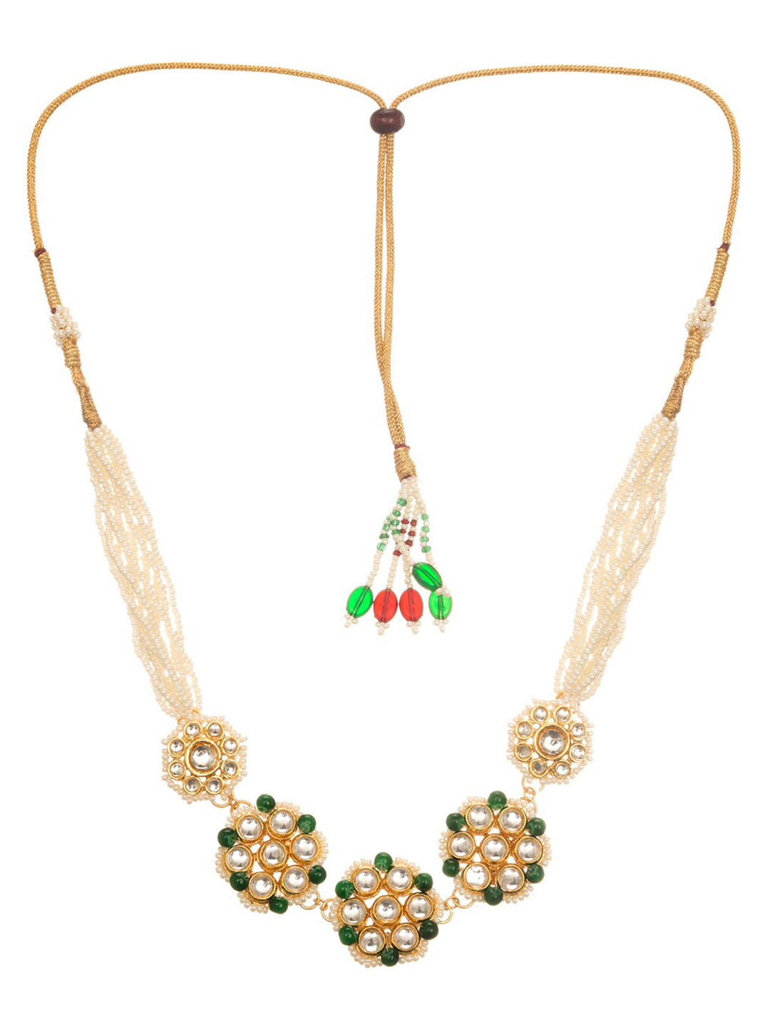 Buy INDYA White & Gold Plated Choker Necklace Necklace And Chains for