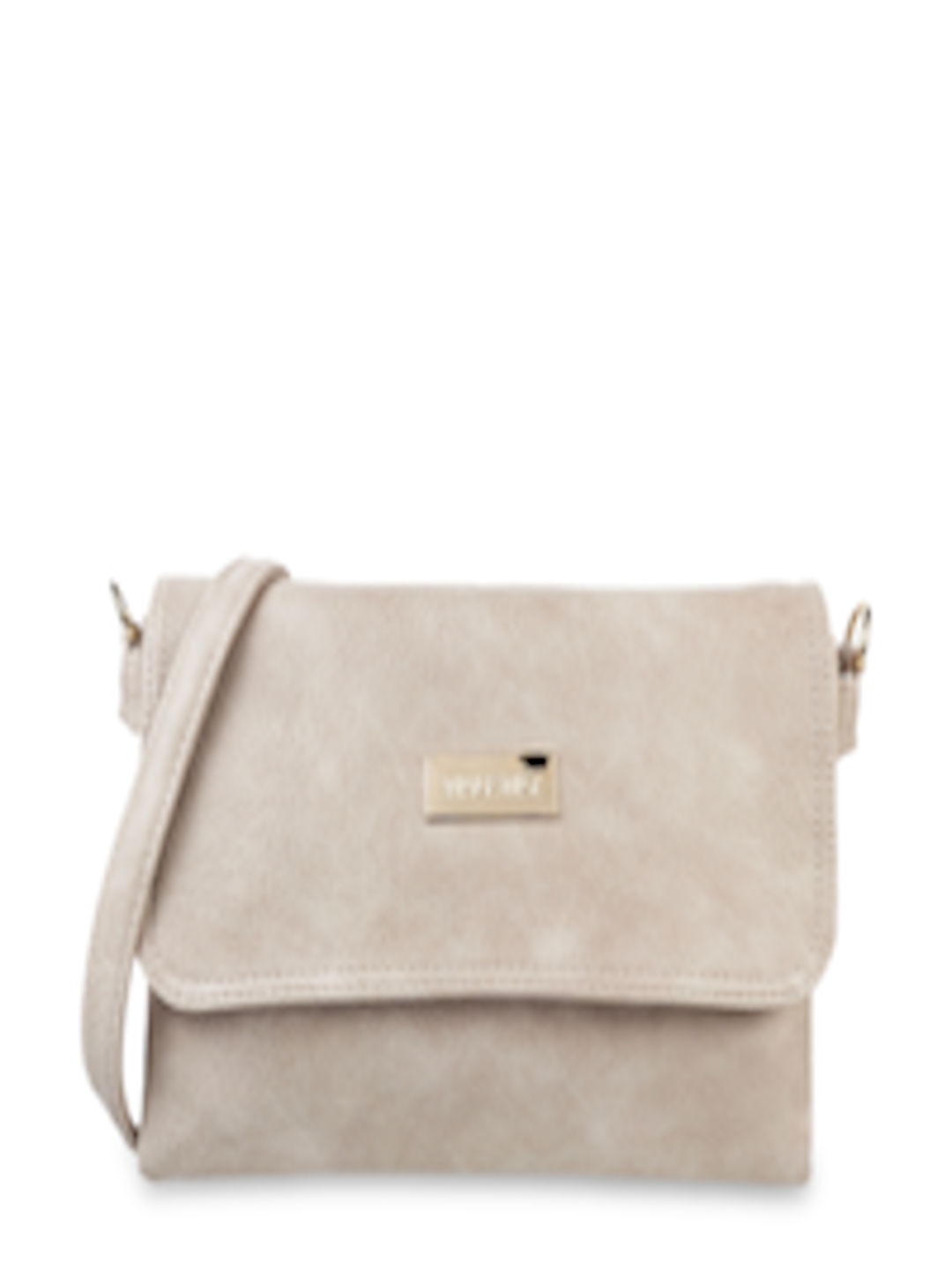 Buy WALKWAY By Metro Beige Solid Sling Bag - Handbags for Women ...