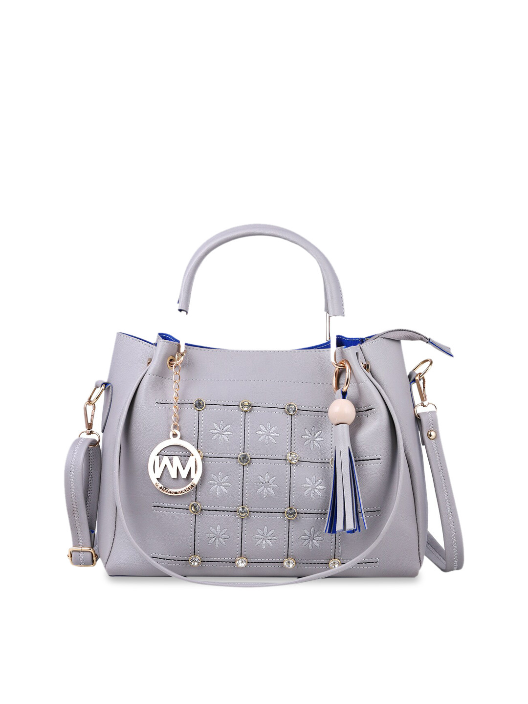 Buy WOMEN MARKS Grey Solid Handheld Bag Handbags for Women 12821078 Myntra