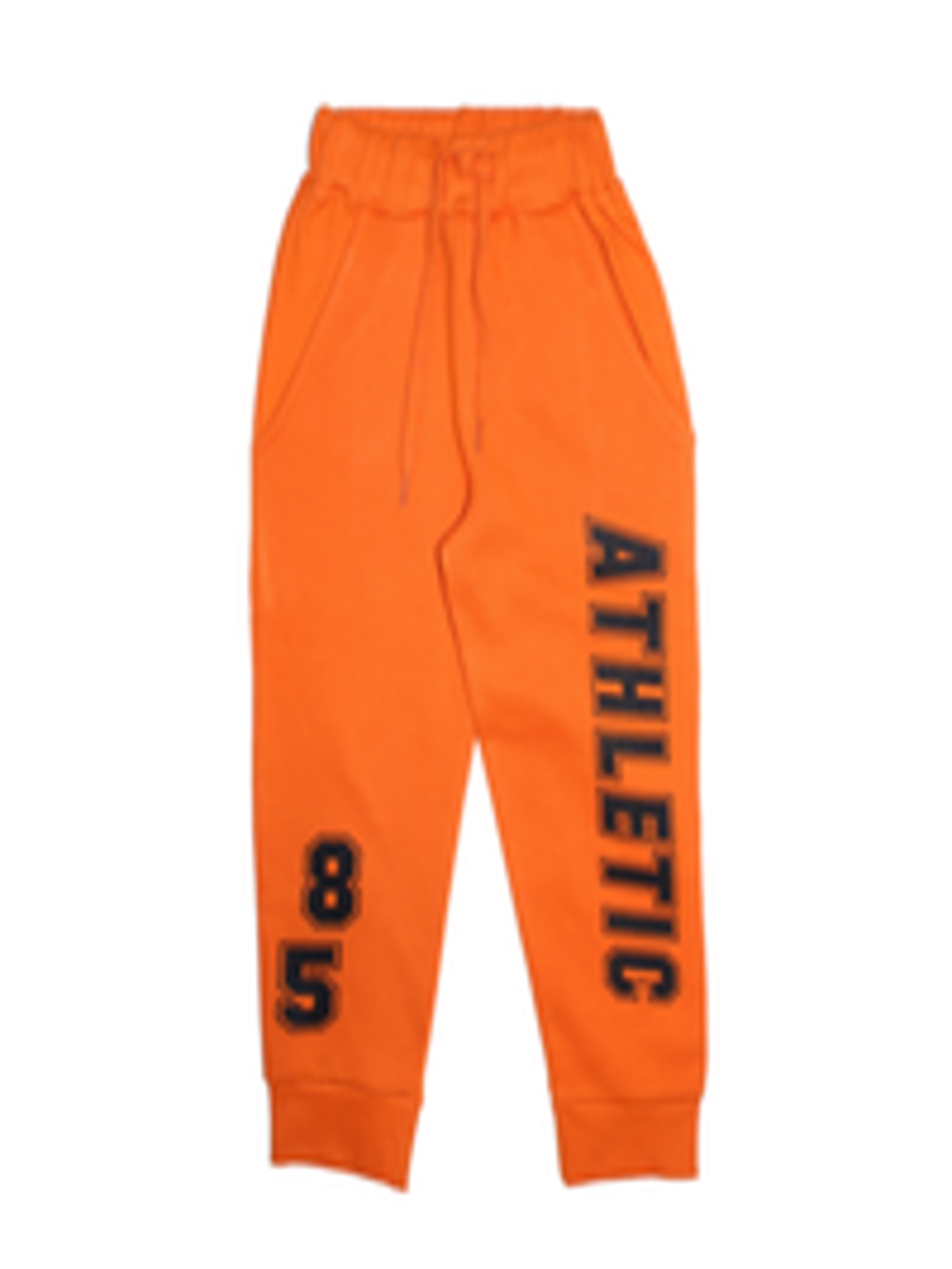 Buy KiddoPanti Boys Orange & Black Printed Sporty Athletic Straight Fit ...