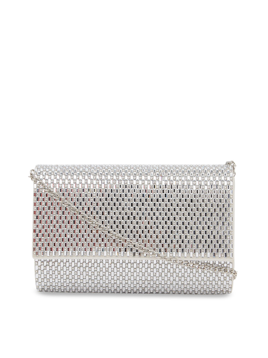 Buy ALDO Silver Toned Embellished Tote Bag Handbags for Women