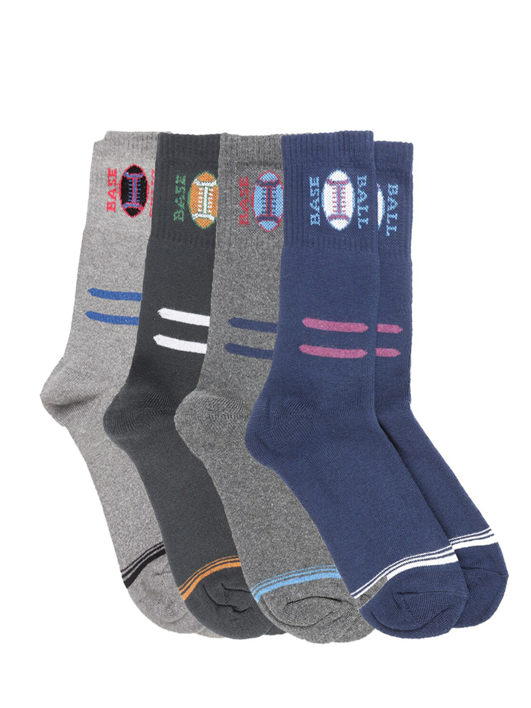 Buy Dollar Men Pack Of 4 Assorted Calf Length Socks Socks for Men