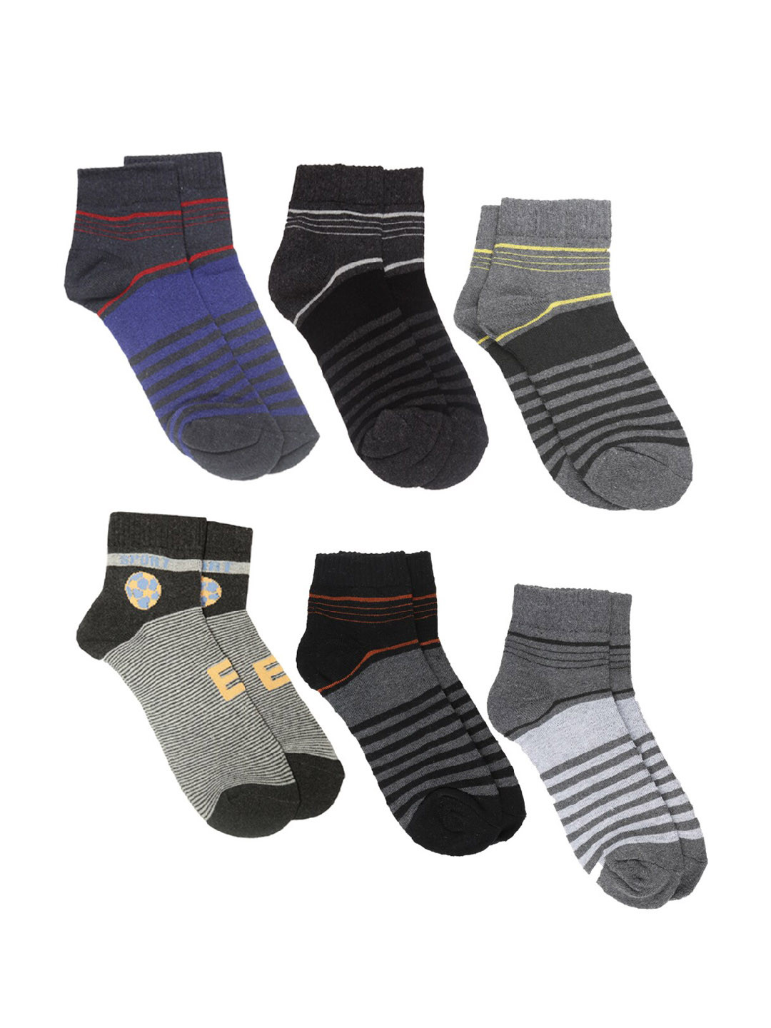 Buy Dollar Men Pack Of 6 Assorted Ankle Length Socks Socks for Men