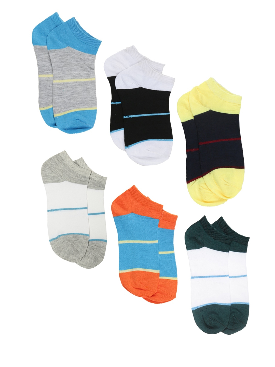 Buy Dollar Men Pack Of 6 Assorted Ankle Length Socks - Socks for Men ...