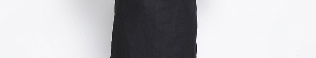 Buy VASTRAMAY Men Black & White Solid Kurta With Trousers - Kurta Sets ...