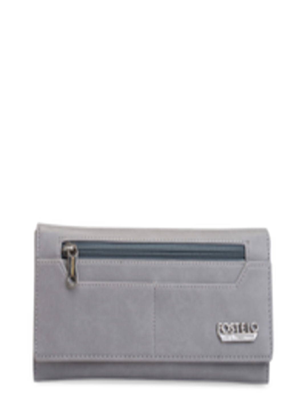 Buy Fostelo Women Grey Solid Two Fold Wallet - Wallets for Women