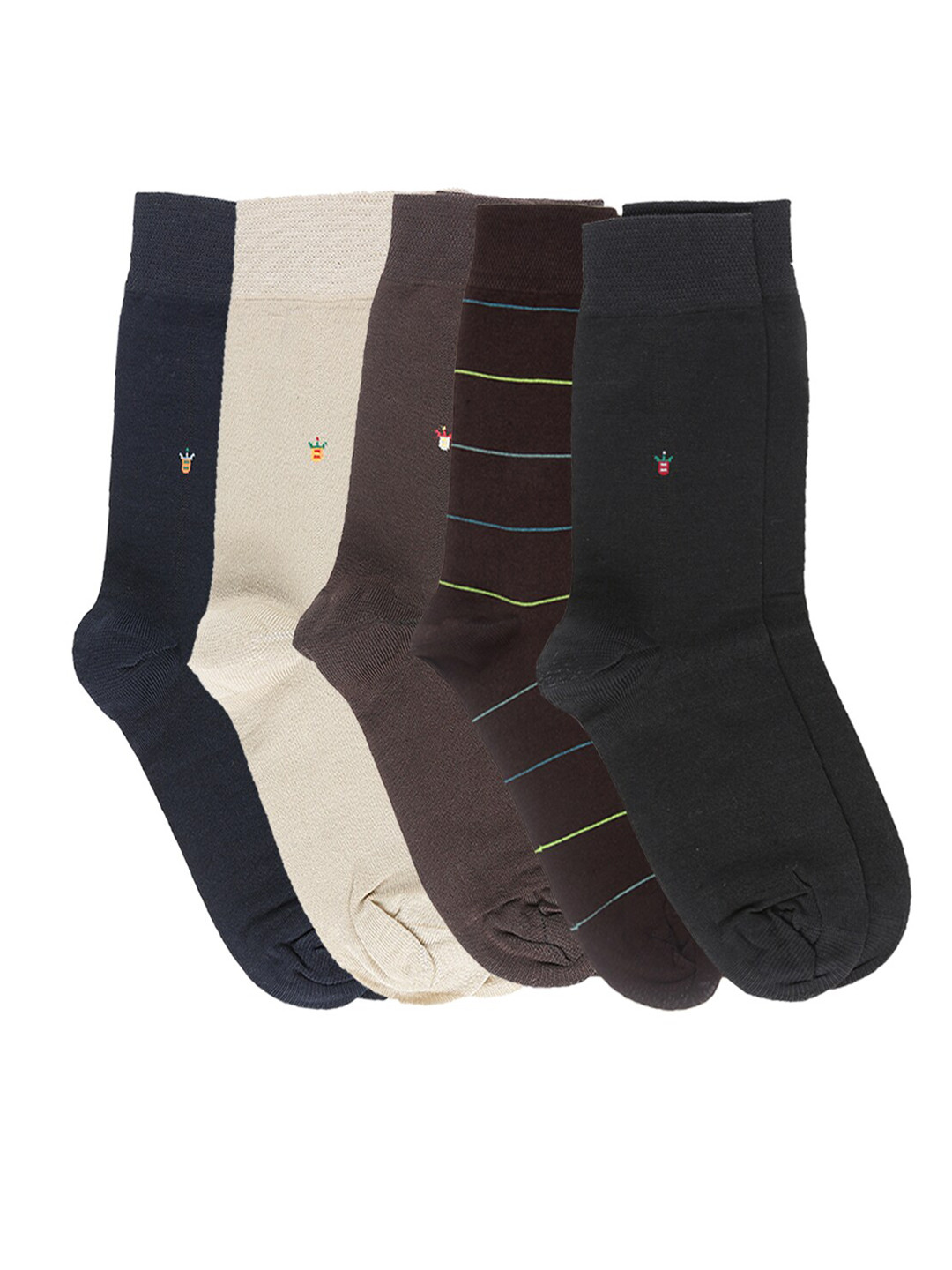 Buy Dollar Men Pack Of 5 Assorted Calf Length Socks Socks for Men