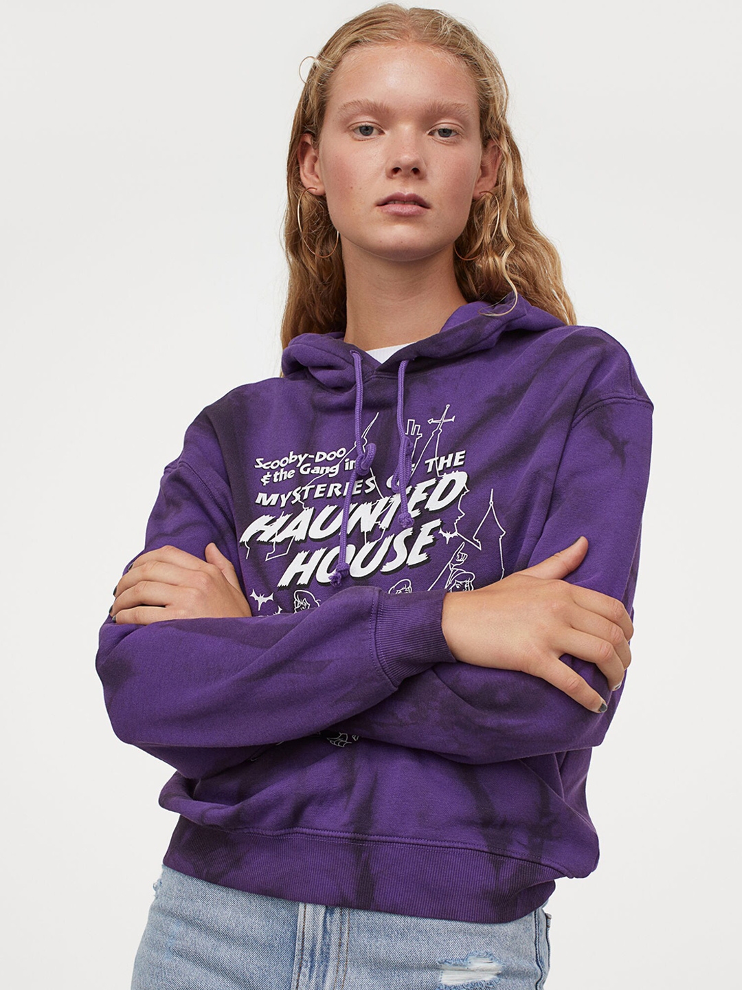 Buy H&M Women Purple Printed Hoodie - Sweatshirts for Women 12673644 | Myntra