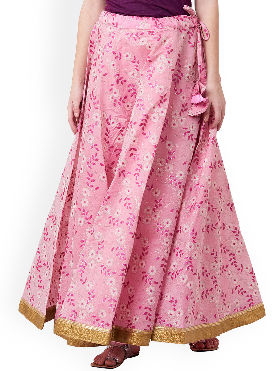 Buy IMARA Women Pink Printed Maxi Skirt Skirts for Women 12675284