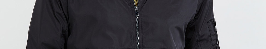 Buy Max Men Black Solid Bomber - Jackets for Men 12688058 | Myntra
