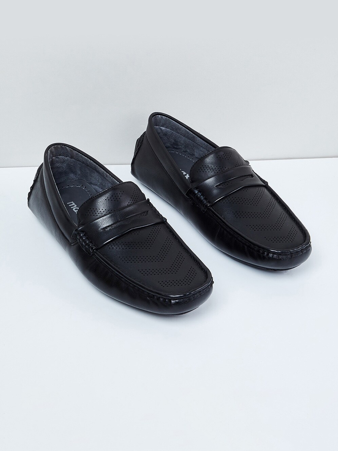black loafers mens designer