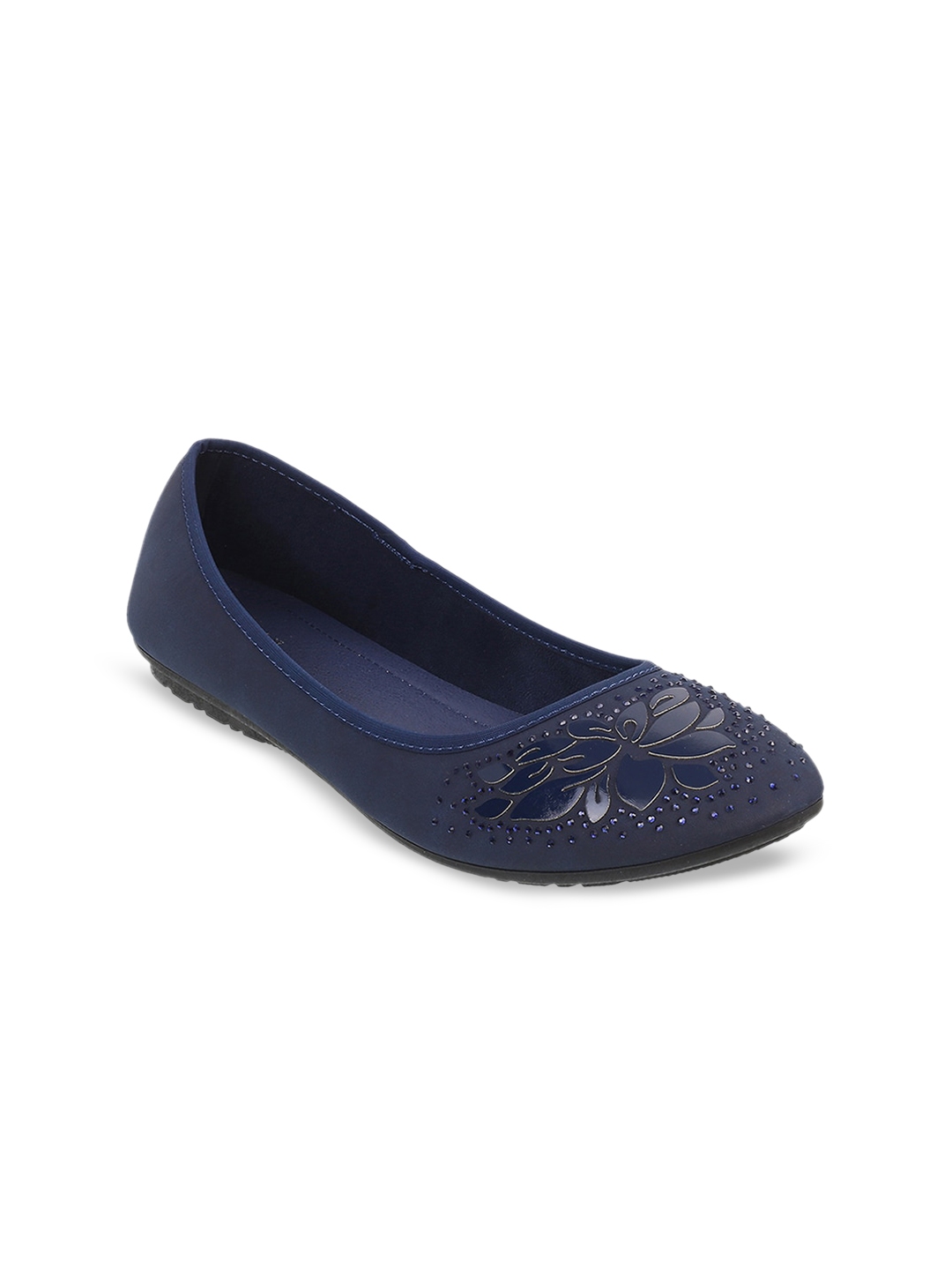 womens navy blue flats