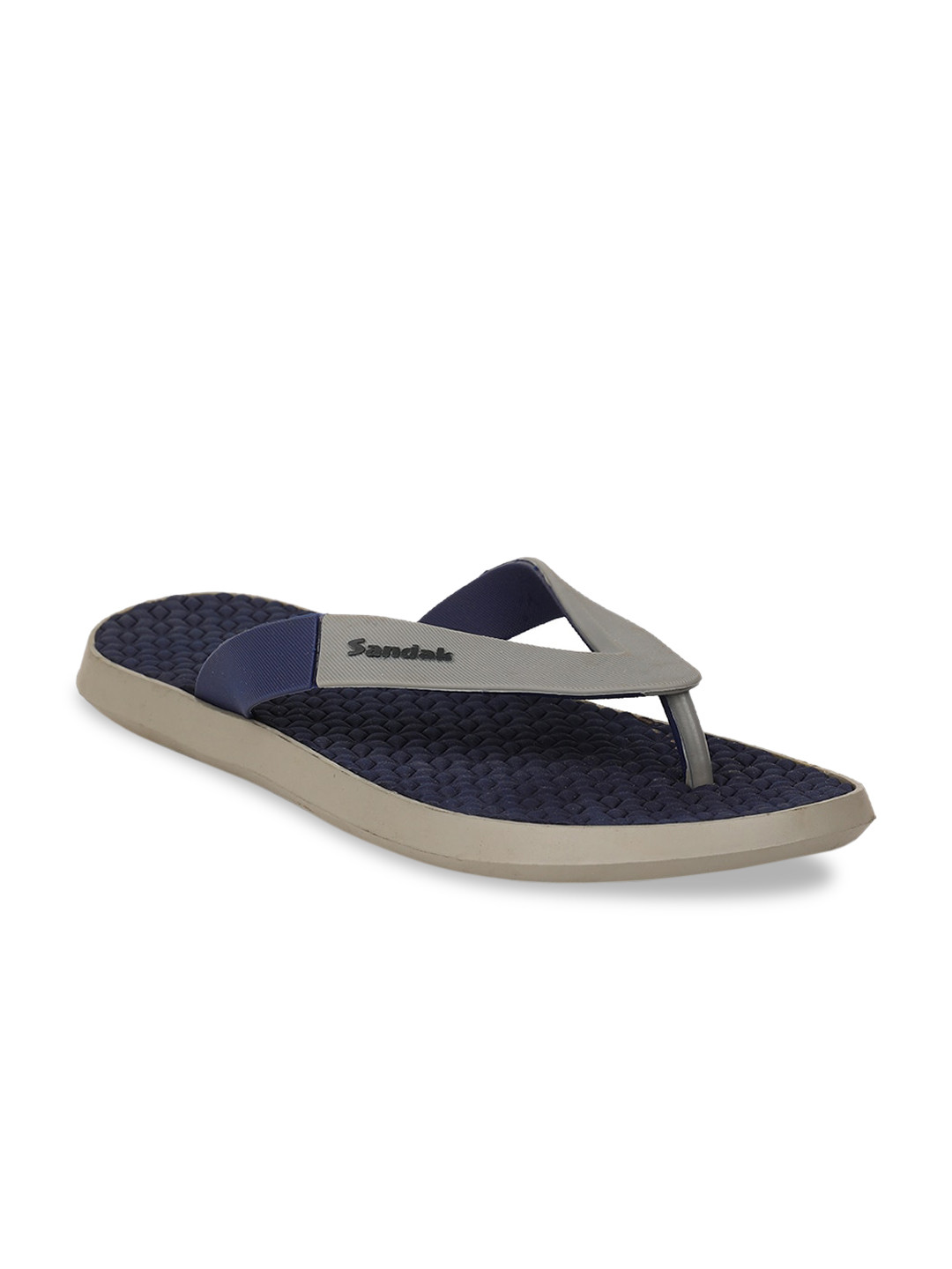 Buy Sandak By Bata Men Grey Solid Thong Flip Flops - Flip Flops for Men 12688242 | Myntra