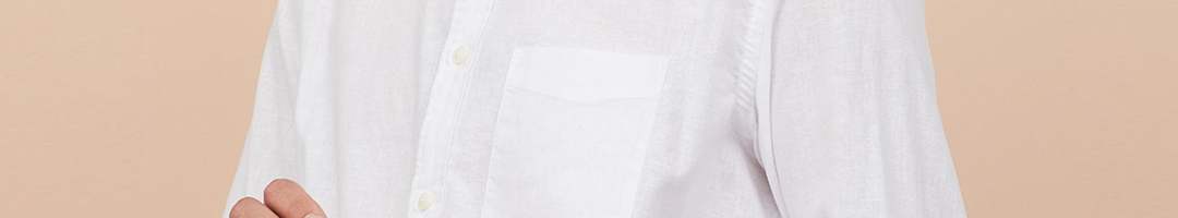 Buy H&M Men White Linen Blend Shirt Regular Fit - Shirts for Men ...