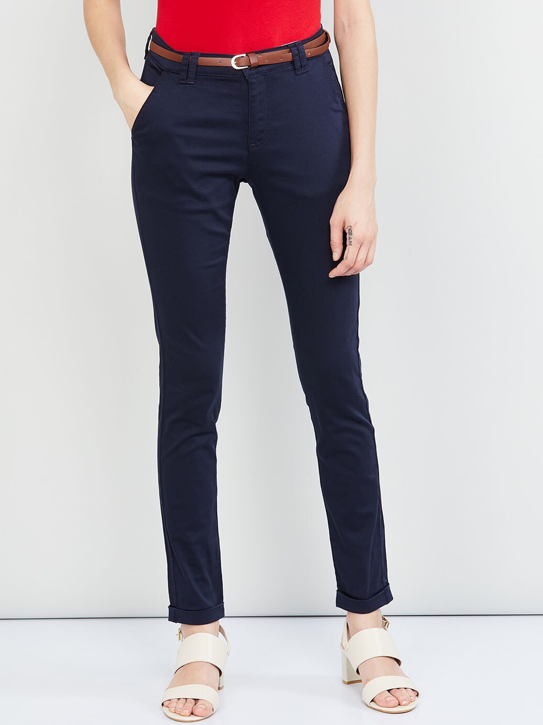navy blue trousers women