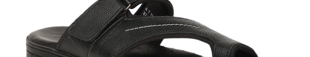 Buy Bata Men Black Leather Comfort Sandals - Sandals for Men 12689800 ...
