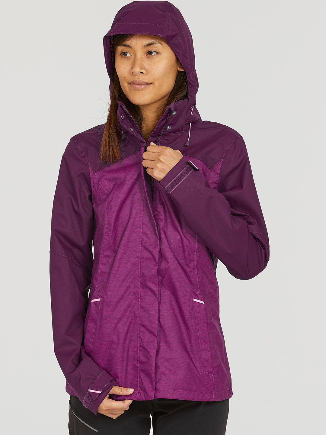 Buy Quechua By Decathlon Women Purple & Burgundy Colourblocked Water Resistant Sporty Jacket 