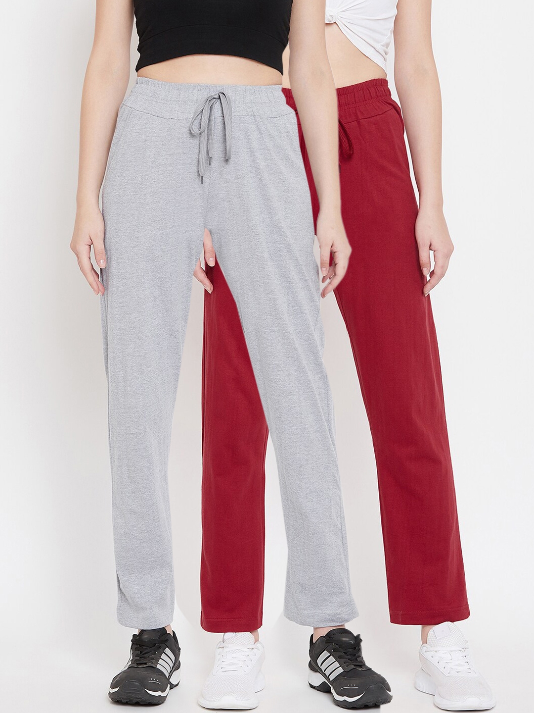 maroon colour track pants