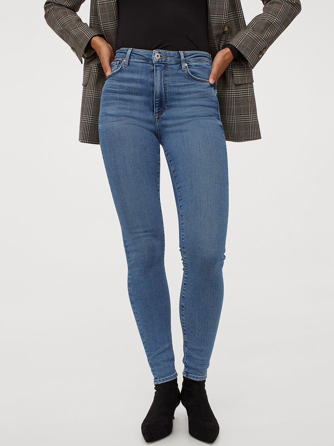 Buy H&M Women Blue Shaping High Jeans Jeans for Women 12952440 Myntra