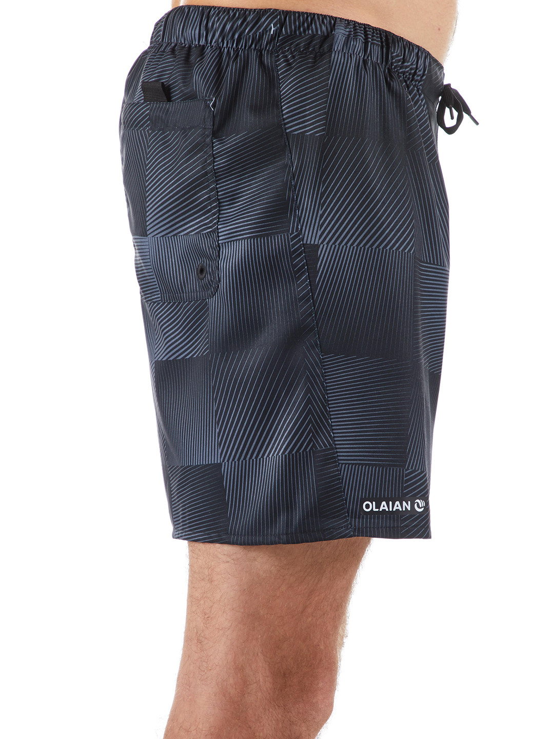 Buy OLAIAN By Decathlon Men Black Printed Surfing And Kayaking Shorts
