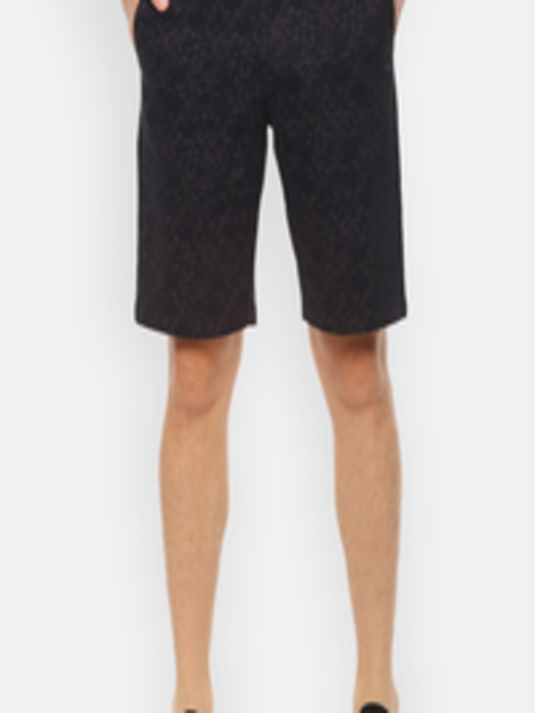 Buy V Dot Men Black Printed Regular Fit Regular Shorts - Shorts for Men ...