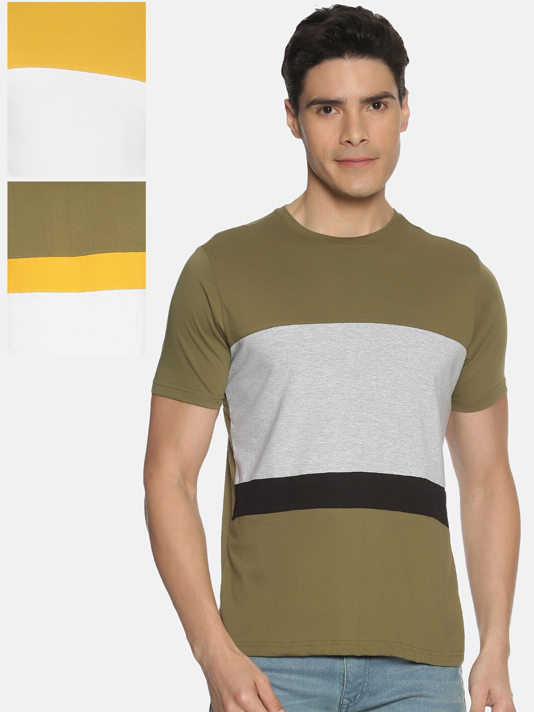 green and white shirt men's