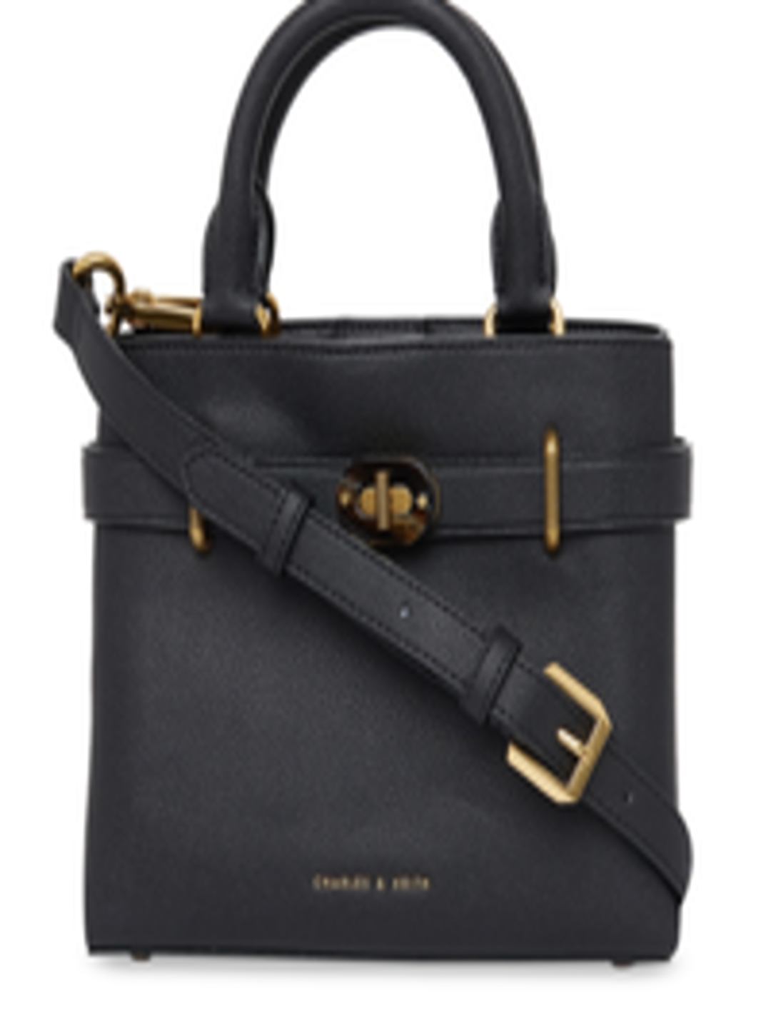 Buy CHARLES & KEITH Black Solid Satchel - Handbags for Women 12979608 ...