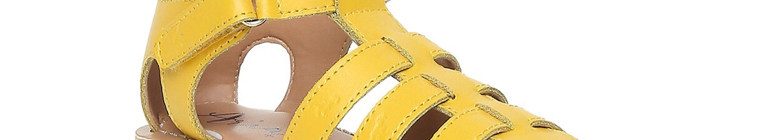 Buy Aria Nica Boys Yellow Leather Fisherman Sandals - Sandals for Boys ...