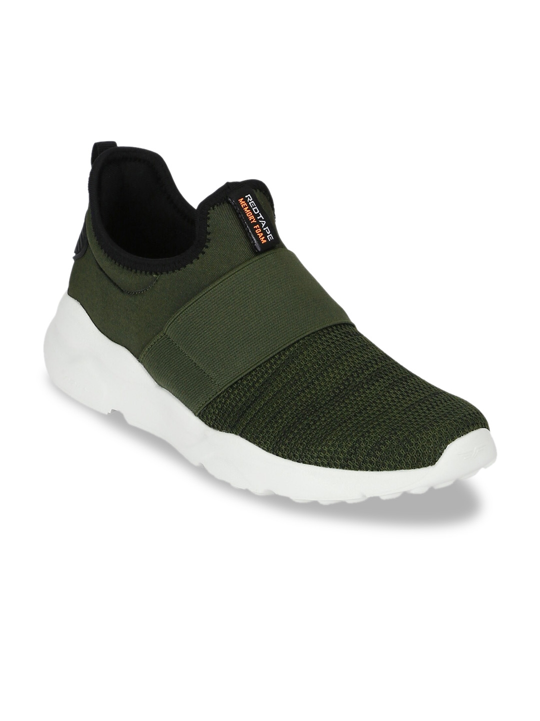 red tape men olive green mesh walking shoes