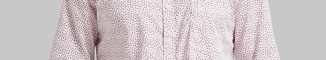 Buy Parx Men White & Red Regular Fit Printed Casual Shirt - Shirts for ...