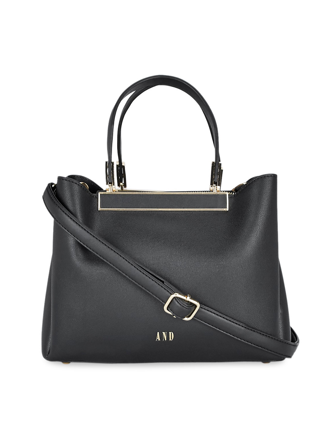 Buy AND Black Solid Shoulder Bag Handbags for Women 12993470 Myntra
