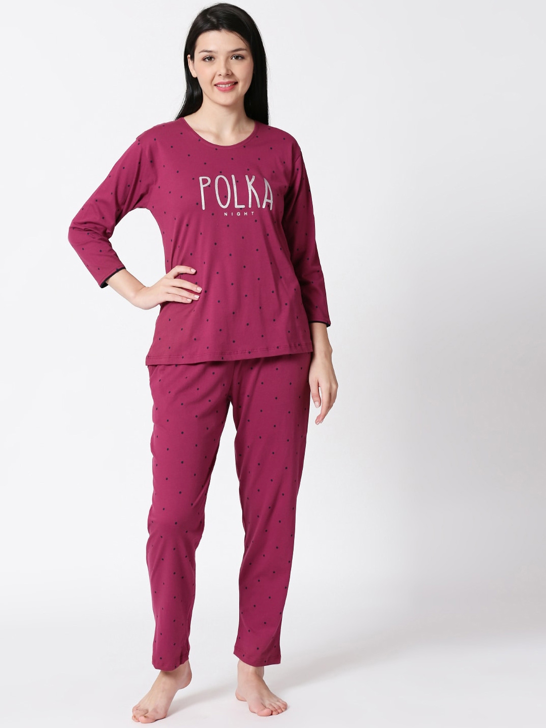 pink night suit for women