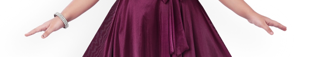 Buy Wish Karo Girls Purple Embroidered Maxi Dress - Dresses for Girls ...