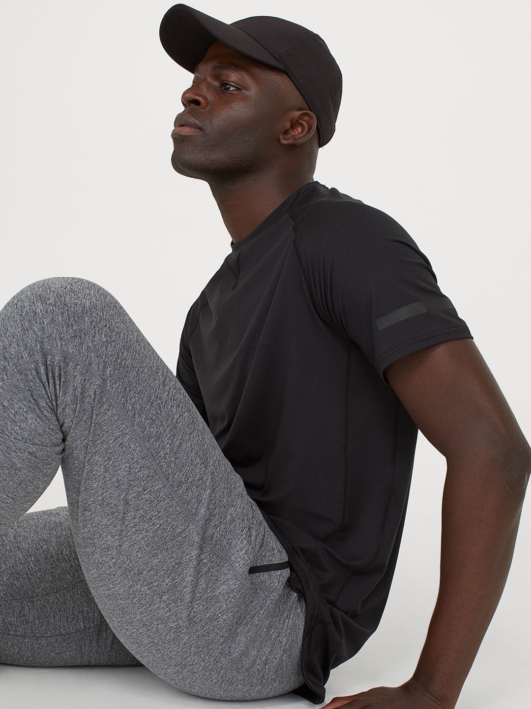 grey sports trousers
