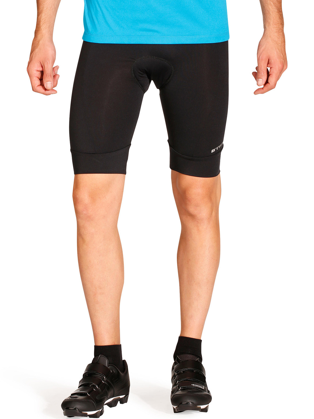 Buy Btwin By Decathlon Men Black Solid Regular Fit Cycling Shorts