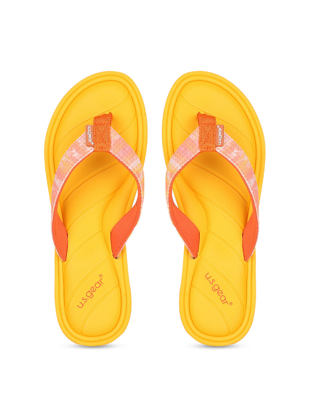 yellow flip flops for women